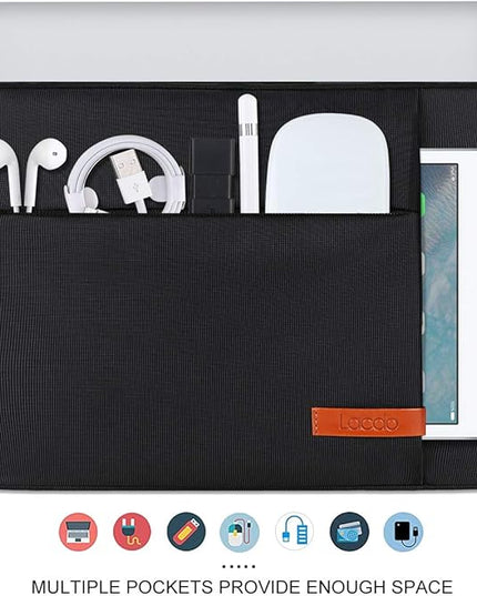 Lacdo 14 Inch Laptop Sleeve Case Computer Bag for HP Lenovo Dell ASUS Acer Chromebook 14 / HP Stream 14 / Dell Inspiron 14 / Lenovo IdeaPad 14 / Acer Spin 3 / ASUS ZenBook 14, Water-Resistant, Black