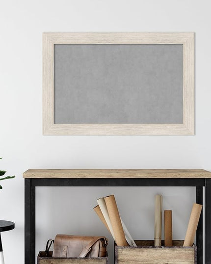 Amanti Art White Framed Magnetic Board 25x37 Large Vision Board for use with Magnets, 100% Metal Sheet to Display Items as Office Decor or for Home Organization in mudroom, Kitchen or Kids Room