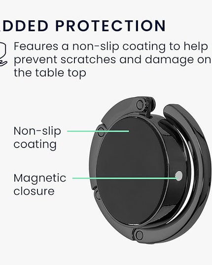 kwmobile Purse Hanger for Table (Set of 2) - Purse Hook for Table - Folding Handbag Hanger - Portable Bag Holder