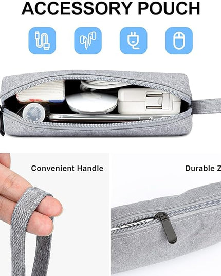 15.6 Inch Laptop Sleeve Case for 15-16 Inch MacBook Pro 15.6 Inch Laptop Computer Notebook, Slim Waterproof Polyester Carrying Case Padded Bag with Small Pocket, Gray