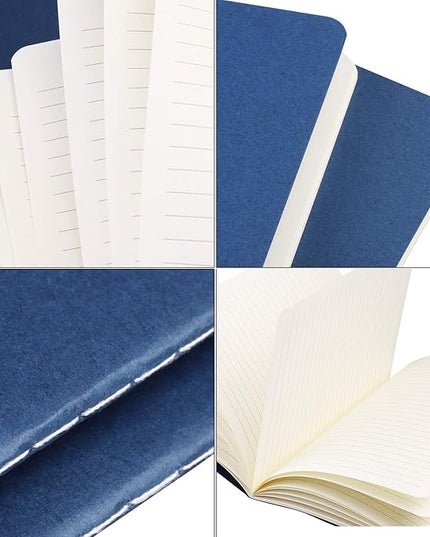 12 Pack College Ruled Notebook Journals Bulk, Lined Paper, 60 Page, 5.5x8.3 inch, A5, Travel Journal Set for Travelers, Students, Church, Office, Writing Diary Subject Notebooks Planner, Blue