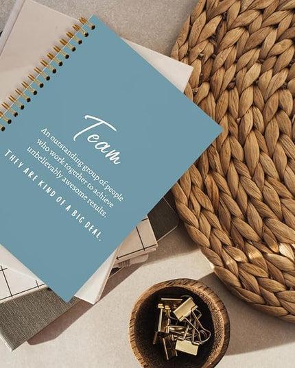 hold fizz Blue Meeting Notebook for Work, Employee Appreciation Gifts, Team Gifts for Employees, Journals for Writing, Thank You Gifts for Women Men Leader Boss Manager Mentor Coworkers, 5.5"x8.3"