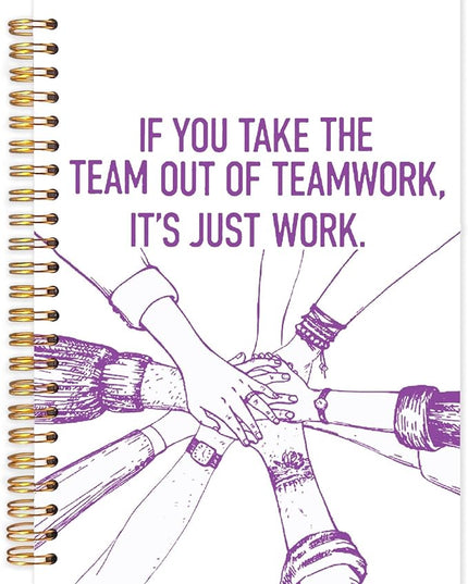 Yhtrg Welcome to the Team Gifts Spiral Notebooks, Gifts for Team Members at Work, Teams Appreciation Gift for Employees, Purple Journal Notebook for Women Men Coworkers, 5.5x8.3 Inch
