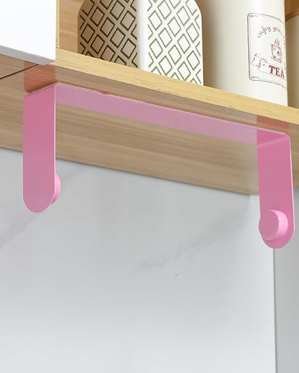 YIGII Paper Towel Holder Under Cabinet, Pink Stainless Steel, Adhesive Wall Mount Roll Rack for Kitchen and Bathroom