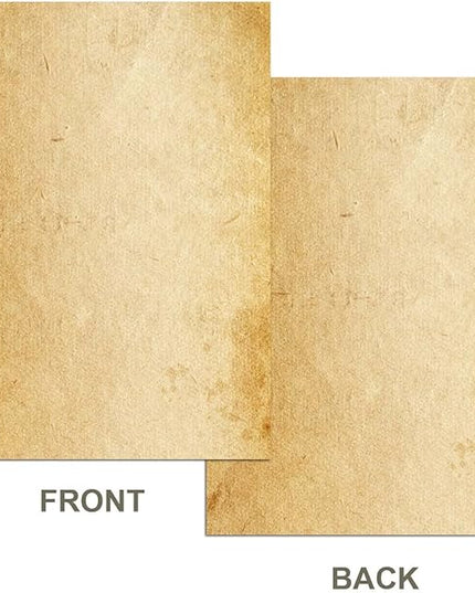 Loose Leaf Paper, Stationery Writing Paper, Vintage Antique Letterhead Paper 8.5" x 11",100 Sheets, A4 Unpunched Refills Paper for Ring Binder/Discbound, Decorative Printer Paper