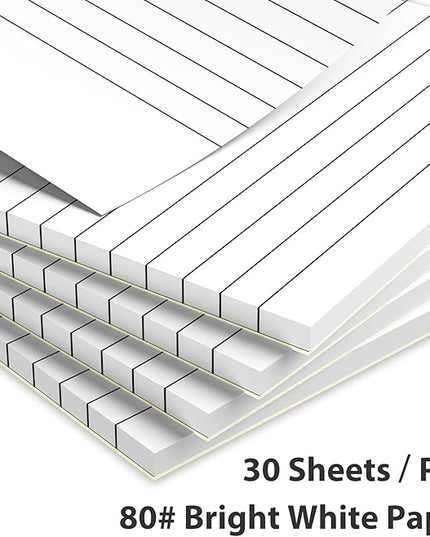 Nichela Notepad for Daily Planning and Organization of Work – 4 x 6-inches Lined Paper – Thick Bright White Paper – 30 Pages – Note Pads Ruled Pages – Pack of 8