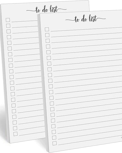 321Done To Do List Notepad - Pack of 2-50 Sheets (5.5" x 8.5") To-Do's Notepad Tear Off, Planning Memo Pad, Planner Checklist Organizing - Wide-Ruled