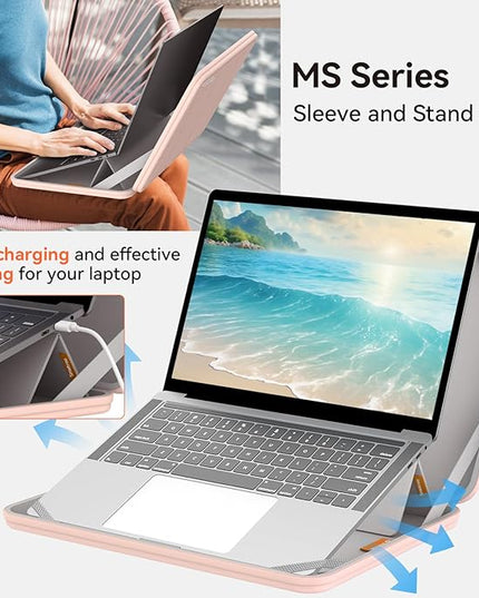 Smatree MS112 Hard EVA Protective Case with Stand Compatible for 16 inch Acer Predator Helios 16/Neo 16 Gaming Laptop,for 16inch Nitro 16 AN16-41-R6HK,15.6inch Predator Helios 3D 15 Spatiallabs, Pink