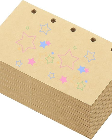 PATIKIL Colored Loose Leaf Paper, 4.1" x 2.5"(A8) 300 Sheets 5 Holes Punched 150GSM Blank Binder Refill Paper Supplies for Office Note Taking Teacher Planner Journal Notebook, Khaki