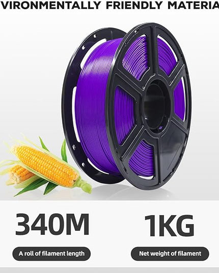 FLASHFORGE PLA Filament 1.75mm, 3D Printer Filament 1kg (2.2lbs) Spool, Dimensional Accuracy +/- 0.02mm, 3D Printing Filament Easy to Use and Fits for Most FDM 3D Printers (Purple)