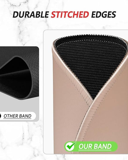 ITNRSIIET Mouse Pad Non-Slip Rubber Base Smooth Surface Stitched Edges Waterproof Durable Compatible with All Mice for Office & Gaming, Desk Accessory, Diameter 8.7 inch, Camel Gradient