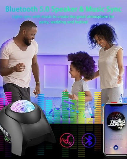 AIRIVO Star Projector, Galaxy Light Projector, Night Light Projector & Music Speaker & White Noise, Sound Machine Projector for Kids Adults, Bedroom, Room Decor, Party, Ceiling