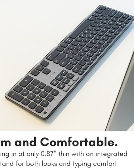 Macally Backlit Bluetooth Keyboard for Mac - Compatible Apple Keyboard Wireless - Multi-Device for MacBook Pro/Air, iMac, iMac Pro, Mac mini/Pro