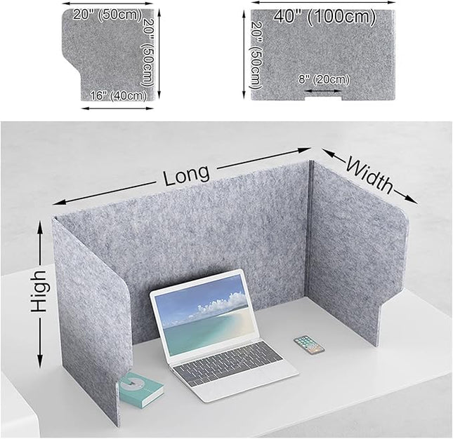 Desk Partition Desk Privacy Panel Desk Divider Desk Partition Sneeze Guard 24, 32, 39″W X 20″H X 20″D Privacy Panel Desktop Soundproof Divider, Portable No Installation Required Classroom Privacy Sc