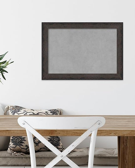 Amanti Art Black Framed Magnetic Board 15x21 Small Vision Board for use with Magnets, 100% Metal Sheet to Display Items as Office Decor or for Home Organization in mudroom, Kitchen or Kids Room