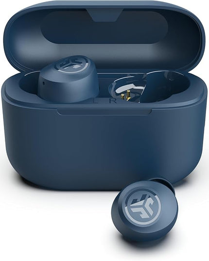 JLab Go Air Pop+ True Wireless Earbuds, in Ear Headphones, Bluetooth Earphones, 35H Playtime Ear Buds, Bluetooth Earbuds with Microphone, USB-C Charging Case, Dual Connect, EQ3 Sound, Navy Blue