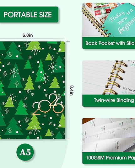 Ymumuda 2026 Planner, Daily Weekly Monthly Planner, 2026 Calendar Planner (Jan 2026 - Dec 2026), 8.4" x 6.3", Teacher School Student Work Agenda with Tabs, Ideal for School Office Supplies
