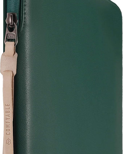 Comfyable Slim Protective Laptop Sleeve 14 Inch Snugly Compatible with MacBook Pro 14-inch M5 M4 M3 M2 M1 Pro/Max 2025, PU Leather Bag Waterproof Cover Notebook Computer Case for Mac, Green