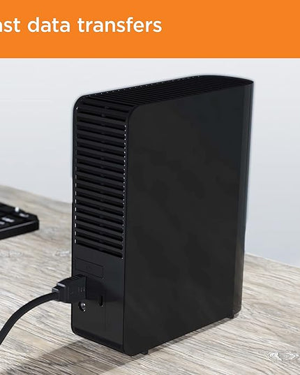 WD 16TB Elements Desktop External Hard Drive, USB 3.0 for plug-and-play storage - WDBWLG0160HBK-NESN
