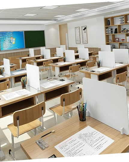 Office Desk Removable Desk Divider Sound Proof Dividers Table Deskpad Desk Dividers Teacher Desk Privacy Panel Partition Room Dividers Board Partition Frosted Student White Screen