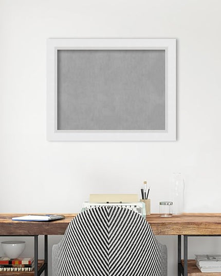 Amanti Art White Framed Magnetic Board 22x28 Medium Vision Board for use with Magnets, 100% Metal Sheet to Display Items as Office Decor or for Home Organization in mudroom, Kitchen or Kids Room