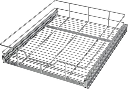 Pull Out Cabinet Organizer 20" W X 22" D, Slide Out Drawers For Kitchen Organizers and Storage, Pull Out Drawers For Cabinets Capacity Heavy Duty Caddy, Cabinet Shelves Chrome-Plated, Bathroom Pantry