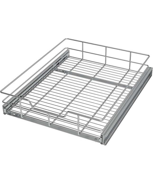 Pull Out Cabinet Organizer 20" W X 22" D, Slide Out Drawers For Kitchen Organizers and Storage, Pull Out Drawers For Cabinets Capacity Heavy Duty Caddy, Cabinet Shelves Chrome-Plated, Bathroom Pantry