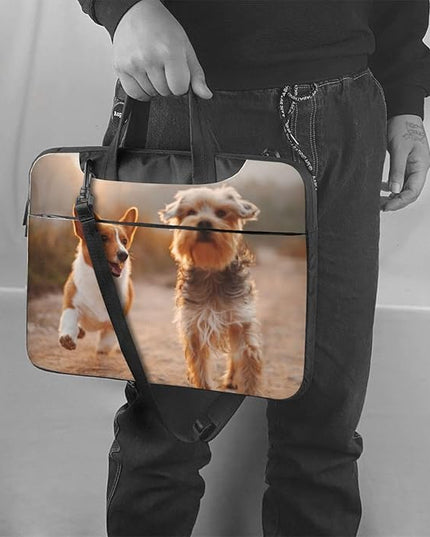 Custom Laptop Bag Personalized Laptop Case Sleeve Shoulder Bag With Photo Logo Text Slim Computer Messenger Briefcases