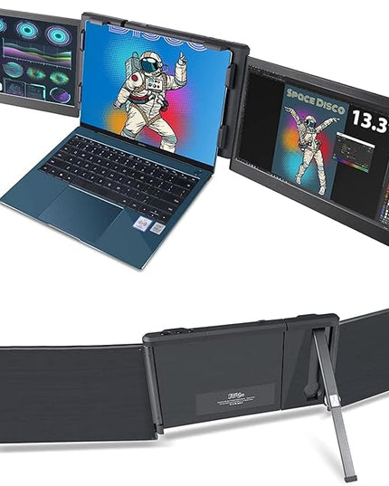 Teamgee 13.3” Laptop Screen Extender, One-Cable Multiple Display Portable Monitor, USB-C Compatible with Windows/Mac/Android, Driver Required, for 13.3–16.5” Laptops