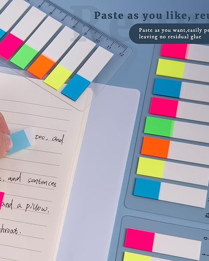 Golcellia 1600 Pieces, Transparent Sticky Notes, Page Markers, Book Tabs, Sticky Note Tabs, Sticky Tabs, Page Tabs, Label Stickers, Pop Up Index Tabs, Tabs Flags Stickers, Index Tabs Flags