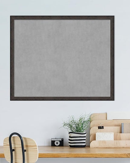 Amanti Art Black Framed Magnetic Board 35x43 X-Large Vision Board for use with Magnets, 100% Metal Sheet to Display Items as Office Decor or for Home Organization in mudroom, Kitchen or Kids Room