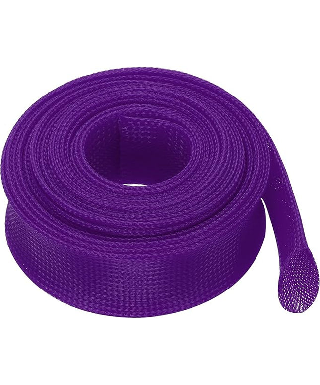 uxcell Expandable Sleeving, 2-inch 25ft Cable Sleeve, Purple