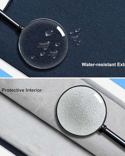 14 Inch Laptop Sleeve Case for 14-Inch MacBook Pro M1 M2 M3 M4 Laptop Computer Notebook, Slim Waterproof Polyester Carrying Case Padded Bag with Small Pocket, Navy Blue