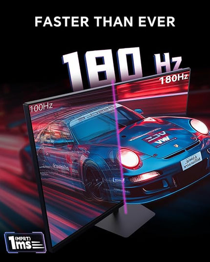 KTC 27 Inch Gaming Monitor 180Hz, Full HD 1920x1080 Fast IPS Computer Monitor, DP 1.4 & HDMI 2.0 Ports 1Ms FreeSync Frameless PC Gamer Monitor, HDR, VESA Mount, H27F22