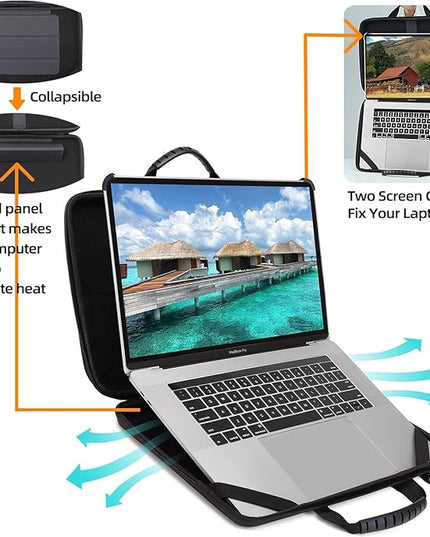 BUG 17.3 Inch Laptop Case Hard Shell, Protective Laptop Carrying Case with Stand for Heat Dissipation