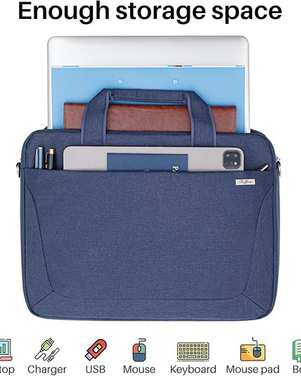 Laptop Shoulder Bag 15.6 16 17.3 Inch for Men Women,Waterproof Computer Carrying Case Messenger Bag Briefcase Work