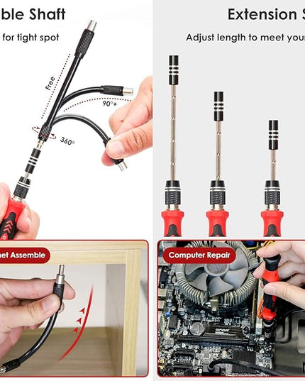STREBITO Screwdriver Sets 142-Piece Electronics Precision Screwdriver with 120 Bits Magnetic Repair Tool Kit for iPhone, MacBook, Coumputer, Laptop, Tablet, PS4, Xbox, Nintendo, Eyeglasses, Jewelers