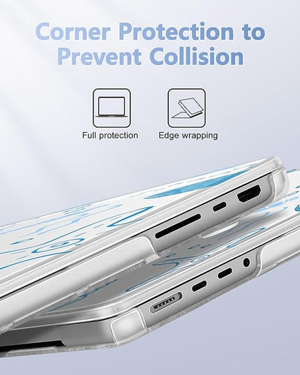 May Chen Case for MacBook Pro 14 inch, Models A2442 A2779 A2918 A2992 A3401 A3185 A3112 A3434, M1 M2 M3 M4 M5 Chip (2021-2025 Release), Plastic Hard Shell Case with Keyboard Cover, Sea Star