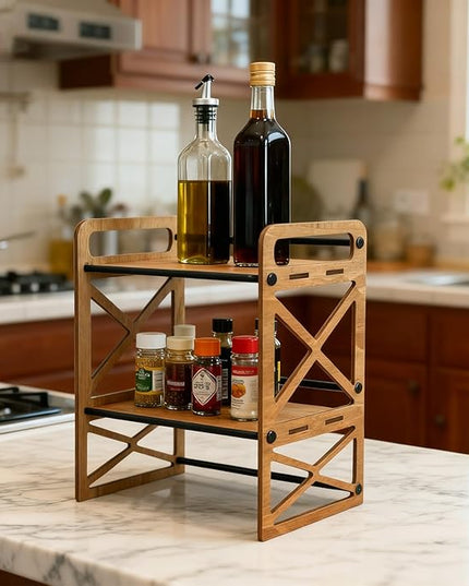 OYEFLY Wood Office Desk Shelf Organizer (Wood)