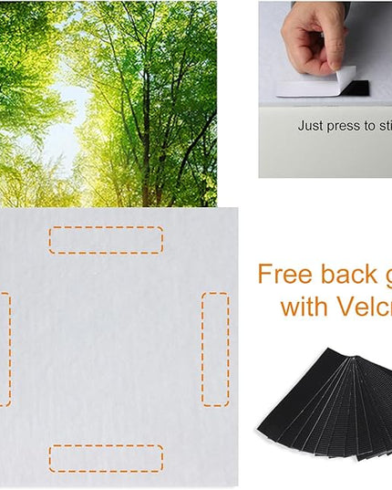 YPY Sound Proofing Panels for Walls Morning sunrise forest green trees: 6 Pack 72×48 Inches Decorative Art Acoustic Panel Sound Dampening Panels Absorbing Treatment