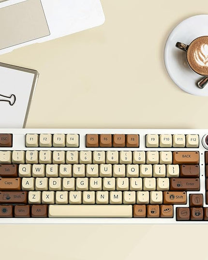 XVX Cute Cat Keycaps, Thick PBT Keycap Mao Profile, 141 Keys Keyboard Keycaps, Dye-Sublimation Keycap Set Compatible with 60% 75% 96% 100% Cherry Gateron MX Switches Mechanical Gaming Keyboard