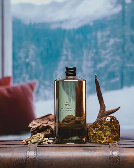 AromaPlan Fragrance Oil Spiced Amber 5 Fl Oz (148ml) Winter Collection | Luxury Hotel Scent Diffuser Oil | Hotel, Home & Spa | Non-Toxic, Made in USA - Bigger Bottle, Bolder Aroma & Longer Lasting