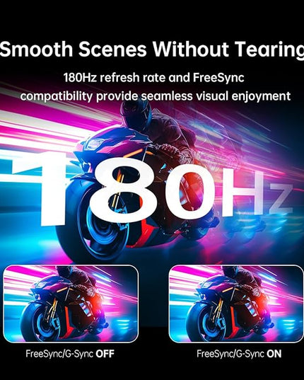 KTC 34 Inch Ultrawide Monitor, 180Hz WQHD 3440X1440 Curved Gaming Monitor, 1500R PC Monitor, HDR, FreeSync & G-Sync, HDMI, DisplayPort, VESA, Tilt Swivel Height Pivot Adjustment, H34S18S