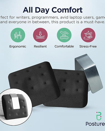 WavePads by PostureUp – Original Two Pack Adjustable Wrist Rests for Laptop and Keyboard Ergonomic Memory Foam Laptop Wrist Pads for Wrist Pain & Carpal Tunnel Relief, Memory Foam Wrist Support Pad
