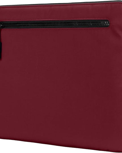 Incase Compact Laptop Sleeve with Flight Nylon - 14-inch MacBook/Laptop & iPad/Tablet Sleeve - Faux Fur Lining, Lightweight, Durable, Weather Resistant, Slip Pocket for Accessories - Cosmic Red