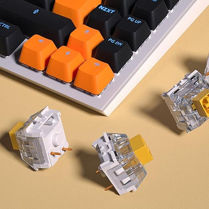 Kailh Box Heavy Yellow Switches for DIY Mechanical Keyboard,3-pin/70gf Linear/RGB/LED/IP56 Water&Dustproof/Long Life switches(Yellow,36pcs)