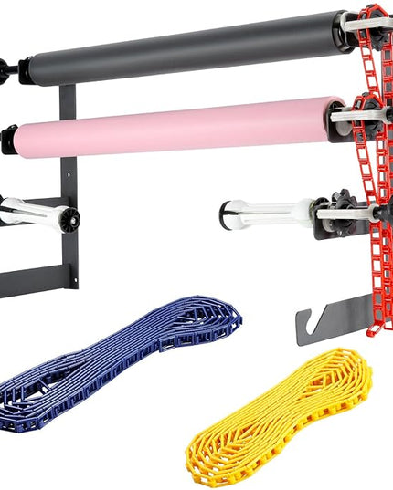 NEEWER Photography 4 Roller Wall Mounting Manual Background Support System with 2 x Four Fold Hook, 8 x Expand Bar, 4 x Chain, Load Capacity per Roller: 22lb/10kg