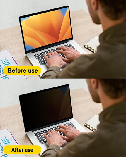 F FORITO 17 Inch 16:10 360°Laptop Privacy Screen Protector, Anti Peeping Anti Glare Laptop Privacy Shield, Reduce Eye Strain & Eye Protection