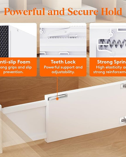 Lifewit 12 Pack Drawer Dividers Plastic 6" High, 13.5-22" Adjustable Drawer Organizers for Clothes, Expandable Dresser Separators in Bedroom/Bathroom/Kitchen/Fridge/Office Organization and Storage