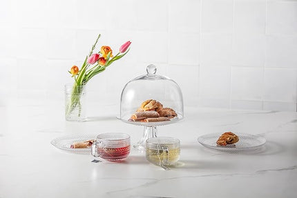 Fortessa Jupiter Glass, 13.5 Ounce Tea/Cappuccino Cup (Set of 6), Clear